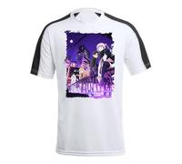 MERCHANDMANIA Camiseta A3 técnica Franja Mangas Negra Call of The Night Temporada 2 Anime Romance Tshirt