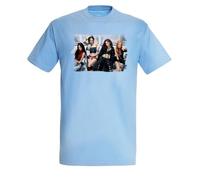 MERCHANDMANIA Camiseta Azul Cielo aenergy Better Things Chicas Cantantes Claro Moda Verano Tshirt