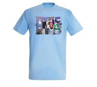 MERCHANDMANIA Camiseta Azul Cielo Album Cantantes cancion Hey! Hey! Last Festival Claro Moda Verano Tshirt