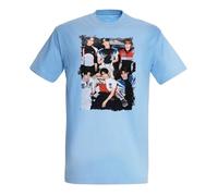 MERCHANDMANIA Camiseta Azul Cielo Album Cantantes Overdrive Musica Moderna Estadio Claro Moda Verano Tshirt