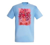 MERCHANDMANIA Camiseta Azul Cielo Chicas Anime Fairy Tail rias DXD Ranma Steins Gate Claro Moda Verano Tshirt