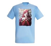 MERCHANDMANIA Camiseta Azul Cielo Higeki no Genkyou to Naru Segunda Temporada Claro Moda Verano Tshirt