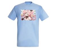 MERCHANDMANIA Camiseta Azul Cielo Juego Anime RPG Personaje zenless Zone Zero Nicole Claro Moda Verano Tshirt