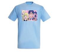 MERCHANDMANIA Camiseta Azul Cielo Marriagetoxin Serie Anime Mafia femboy Novios Gay Claro Moda Verano Tshirt
