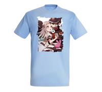 MERCHANDMANIA Camiseta Azul Cielo Serie Anime Jibaku SH?NEN Hanako-kun Yugi amane Claro Moda Verano Tshirt