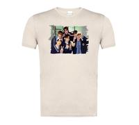 MERCHANDMANIA Camiseta Blanco Natural con Imagen a Todo Color Album Cantantes Musica If I’m S, Can You Be My N? Moda Verano Tshirt