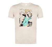 MERCHANDMANIA Camiseta Blanco Natural con Imagen a Todo Color Anime Kimi to Koete Koi ni Naru Furry Gata Perro Lobo Moda Verano Tshirt