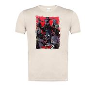 MERCHANDMANIA Camiseta Blanco Natural con Imagen a Todo Color Anime Mato Seihei no Slave Dos Temporada 2 Moda Verano Tshirt