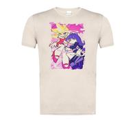 MERCHANDMANIA Camiseta Blanco Natural con Imagen a Todo Color Anime Panty Stocking Chicas Angel traviesas Moda Verano Tshirt