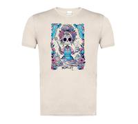MERCHANDMANIA Camiseta Blanco Natural con Imagen a Todo Color Carta Tarot Graciosa Meme Vida Madre Cocina Amor Moda Verano Tshirt