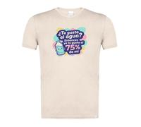 MERCHANDMANIA Camiseta Blanco Natural con Imagen a Todo Color Frase Graciosa ligar Amor ligoteo cuerpazo Chiste Moda Verano Tshirt