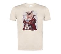 MERCHANDMANIA Camiseta Blanco Natural con Imagen a Todo Color Juego Anime RPG Personaje genshin Impact Signora Moda Verano Tshirt