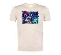 MERCHANDMANIA Camiseta Blanco Natural con Imagen a Todo Color Serie Anime manhwa Solo Leveling accion Mazmorras Moda Verano Tshirt