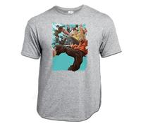 MERCHANDMANIA Camiseta Gris Mezcla Anime Serie Sakamoto Days Mafia mafiosos Claro Moda Verano Tshirt