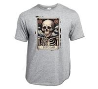 MERCHANDMANIA Camiseta Gris Mezcla Carta Tarot Graciosa Meme Trastorno Bipolar Locura Claro Moda Verano Tshirt