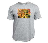 MERCHANDMANIA Camiseta Gris Mezcla Fist of The North Star seriehokuto no Ken Anime Claro Moda Verano Tshirt