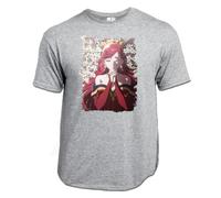 MERCHANDMANIA Camiseta Gris Mezcla Higeki no Genkyou to Naru Segunda Temporada Claro Moda Verano Tshirt