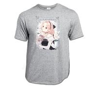 MERCHANDMANIA Camiseta Gris Mezcla Tadaima, Ojamasaremasu! Serie Amor Romance Otaku Claro Moda Verano Tshirt