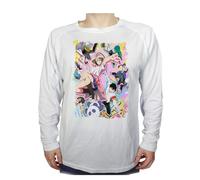 MERCHANDMANIA Camiseta Manga Larga A3 Ponkotsu Fuuki Iin to Skirt-Take Serie Anime Romance Tshirt