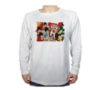 MERCHANDMANIA Camiseta Manga Larga Bola de Dan Juego Balon Prisionero Dibujos niños Tshirt