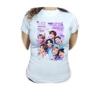 MERCHANDMANIA Camiseta Mujer A3 BTS Grupo Permission to Dance on Stage Woman Tshirt.