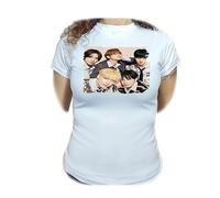 MERCHANDMANIA Camiseta Mujer TXT Devil by The Window KPOP Musica Grupo Woman Tshirt