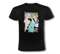 MERCHANDMANIA Camiseta Negra Anime Kimi to Koete Koi ni Naru Furry Gata Perro Lobo Moda Verano Tshirt