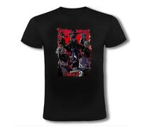 MERCHANDMANIA Camiseta Negra Anime Mato Seihei no Slave Dos Temporada 2 Moda Verano Tshirt