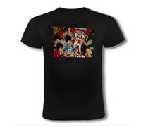 MERCHANDMANIA Camiseta Negra Bola de Dan Juego Balon Prisionero Dibujos niños Moda Verano Tshirt