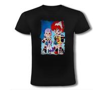 MERCHANDMANIA Camiseta Negra Bola de Dan Serie Animada niños Antigua Anime Moda Verano Tshirt