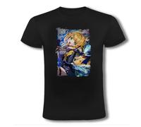 MERCHANDMANIA Camiseta Negra Juego Anime RPG Personaje zenless Zone Zero fufu Moda Verano Tshirt