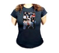 MERCHANDMANIA Camiseta Negra Mujer Album Cantantes Overdrive Musica Moderna Estadio Oferta Tshirt