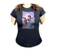 MERCHANDMANIA Camiseta Negra Mujer BTS Grupo Permission to Dance on Stage Cantantes Oferta Tshirt