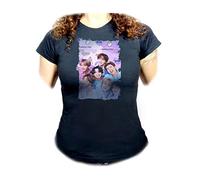 MERCHANDMANIA Camiseta Negra Mujer BTS Grupo Permission to Dance on Stage Oferta Tshirt.