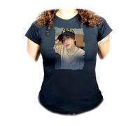 MERCHANDMANIA Camiseta Negra Mujer Lucky Fire Confetti Grupo Musical Mundial Oferta Tshirt