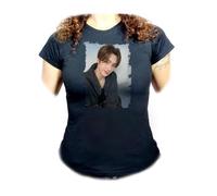 MERCHANDMANIA Camiseta Negra Mujer Lucky Now Playing Grupo Musical Mundial Oferta Tshirt