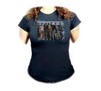 MERCHANDMANIA Camiseta Negra Mujer The Beyond Grupo Musica Gira Cantantes Mundo Oferta Tshirt