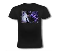 MERCHANDMANIA Camiseta Negra Serie Anime manhwa Solo Leveling Sun Jing-Woo Moda Verano Tshirt