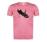 MERCHANDMANIA Camiseta Roja Imagen B&N Submarino Marina Oceano Guerra | Camiseta