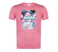 MERCHANDMANIA Camiseta Roja Mezcla Anime Chica Angel traviesa Gula Pecado Dibujo Claro Moda Verano Tshirt