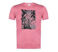 MERCHANDMANIA Camiseta Roja Mezcla con SUBLimaCION en tonalidades Negras hazbin Hotel Personajes Charlie alastor Angeles Moda Verano Tshirt