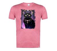 MERCHANDMANIA Camiseta Roja Mezcla Gato Negro Dios divino astrologia Brujas Magia Claro Moda Verano Tshirt