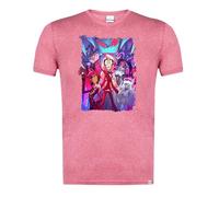 MERCHANDMANIA Camiseta Roja Mezcla hazbin Hotel Personajes Charlie alastor Angeles Claro Moda Verano Tshirt