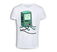 MERCHANDMANIA Camiseta Tacto ALGODÓN A3 BMO bimo Hora de Aventuras Consola Cotton Touch Tshirt.