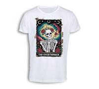 MERCHANDMANIA Camiseta Tacto algodón A3 Carta Tarot Graciosa Meme Pensador filosofo preocupacion Cotton Touch Tshirt