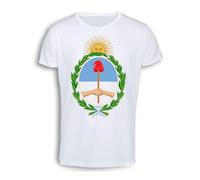 MERCHANDMANIA Camiseta Tacto ALGODÓN A3 Escudo Argentina Republica Pais sudamerica Cotton Touch Tshirt