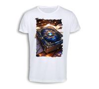 MERCHANDMANIA Camiseta Tacto algodón A3 Libro de Las Estrellas astrologia Astral magico fantastico Cotton Touch Tshirt