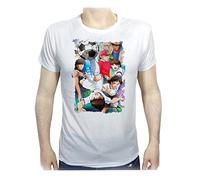 MERCHANDMANIA Camiseta Tacto ALGODÓN A3 Oliver y Benji Capitan Tsubasa Cotton Touch Tshirt.