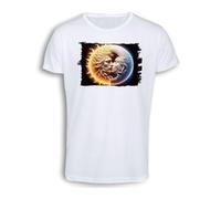 MERCHANDMANIA Camiseta Tacto algodón simbolo Sol y Luna Amor Astros astrologia Astral Cotton Touch Tshirt