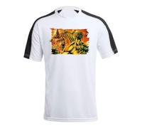 MERCHANDMANIA Camiseta técnica Franja Mangas Negra Fist of The North Star seriehokuto no Ken Anime Tshirt